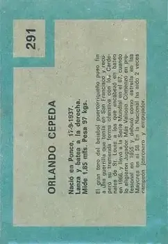 Back of Orlando Cepeda