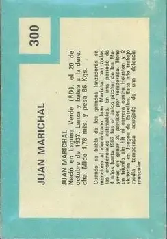 Back of Juan Marichal