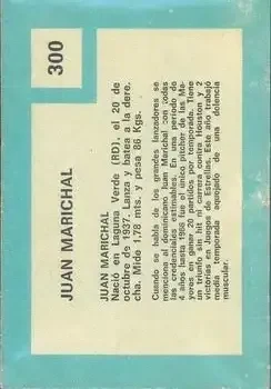 Back of Juan Marichal