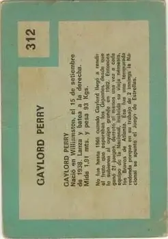 Back of Gaylord Perry