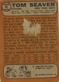 Back of Tom Seaver