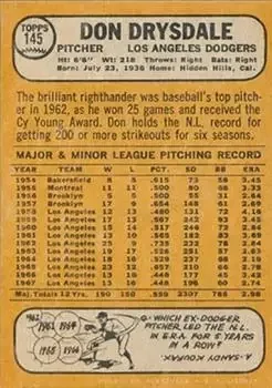 Back of Don Drysdale
