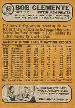 Back of Bob Clemente