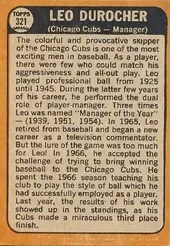 Back of Leo Durocher