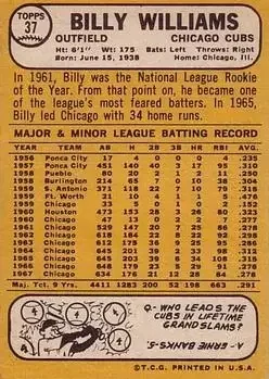 Back of Billy Williams