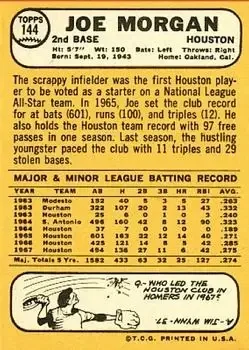 Back of Joe Morgan
