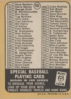 Back of Carl Yastrzemski