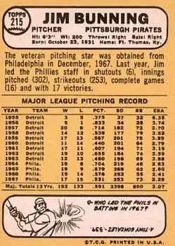 Back of Jim Bunning