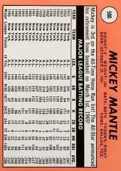 Back of Mickey Mantle