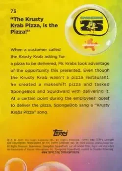 Back of "The Krusty Krab Pizza, is the Pizza!"