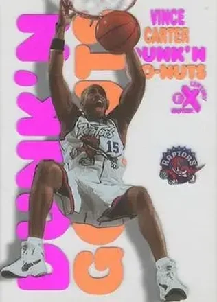 1998-99 SkyBox E-X Century #12DG Dunk'N Go-Nuts Vince Carter