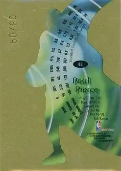 1998-99 SkyBox E-X Century - Essential Credentials Future #82 - Paul Pierce - Boston Celtics - Back