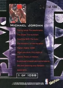 Back of Michael Jordan
