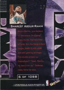 Back of Shareef Abdur-Rahim