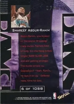 Back of Shareef Abdur-Rahim