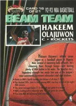 Back of Hakeem Olajuwon
