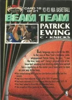 Back of Patrick Ewing