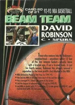 Back of David Robinson