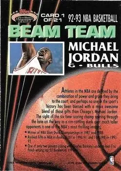 Back of Michael Jordan