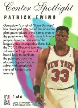 Back of Patrick Ewing