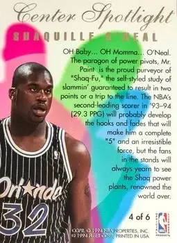 Back of Shaquille O'Neal