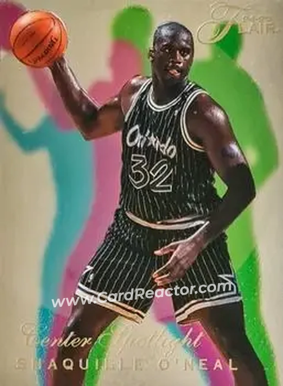 1994-95 Flair - Center Spotlight #4 - Shaquille O'Neal - Orlando Magic
