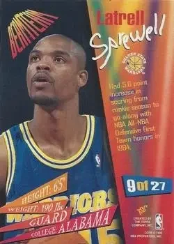 Back of Latrell Sprewell