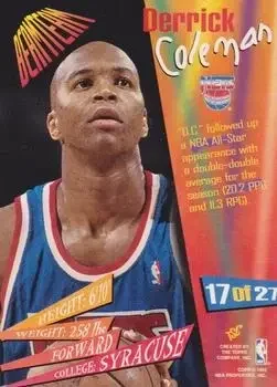 Back of Derrick Coleman