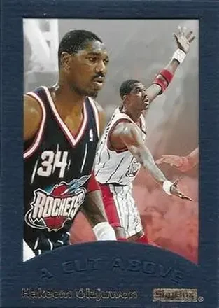 1995-96 SkyBox E-XL #5 A Cut Above Hakeem Olajuwon