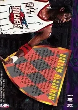 1995-96 Ultra - Scoring Kings #7 - Hakeem Olajuwon - Houston Rockets - Back