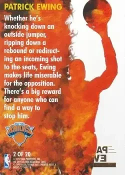 Back of Patrick Ewing