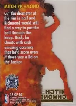 1996-97 Hoops - Hot List #17 - Mitch Richmond - Sacramento Kings - Back