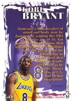Back of Kobe Bryant