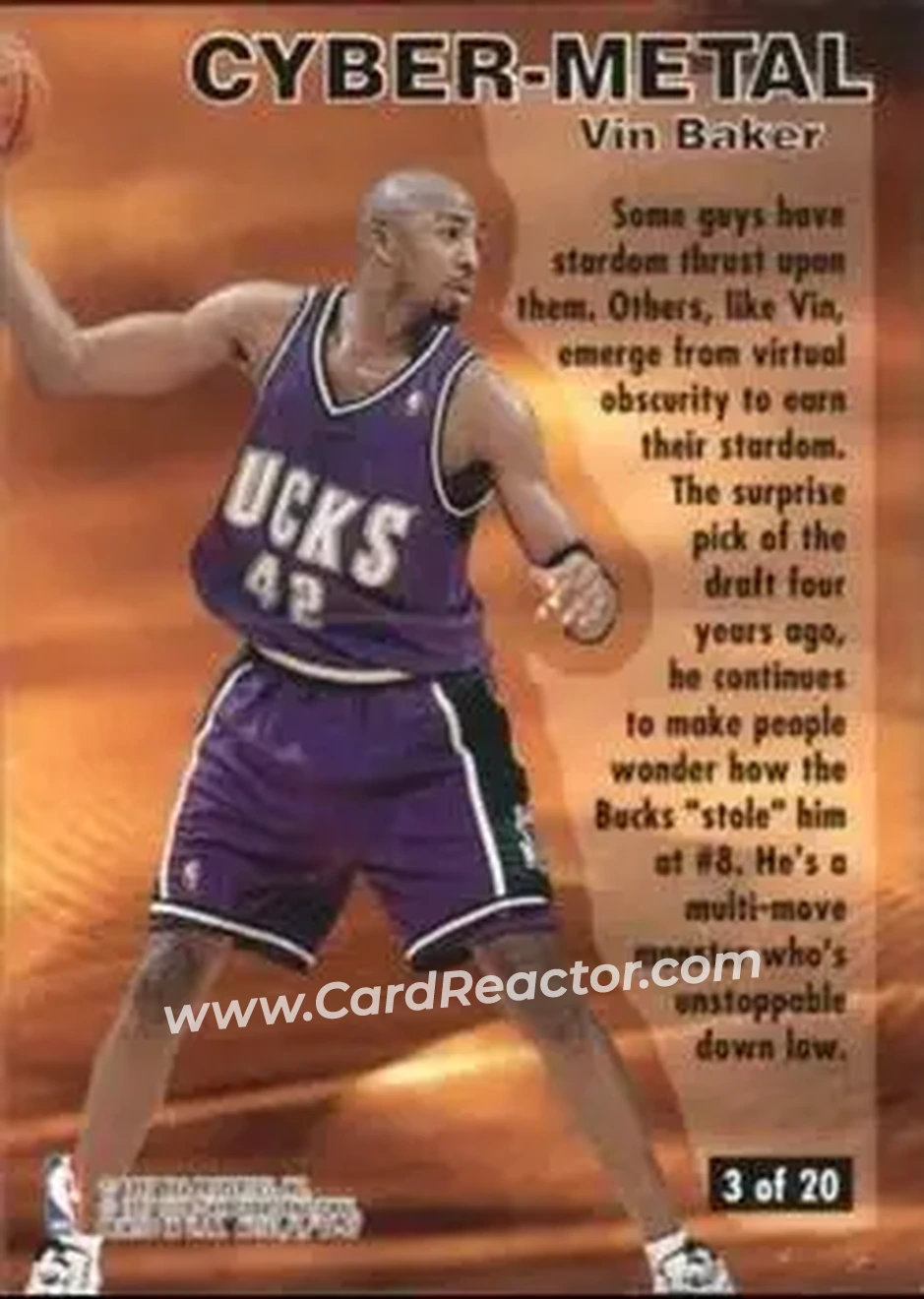 Back of Vin Baker