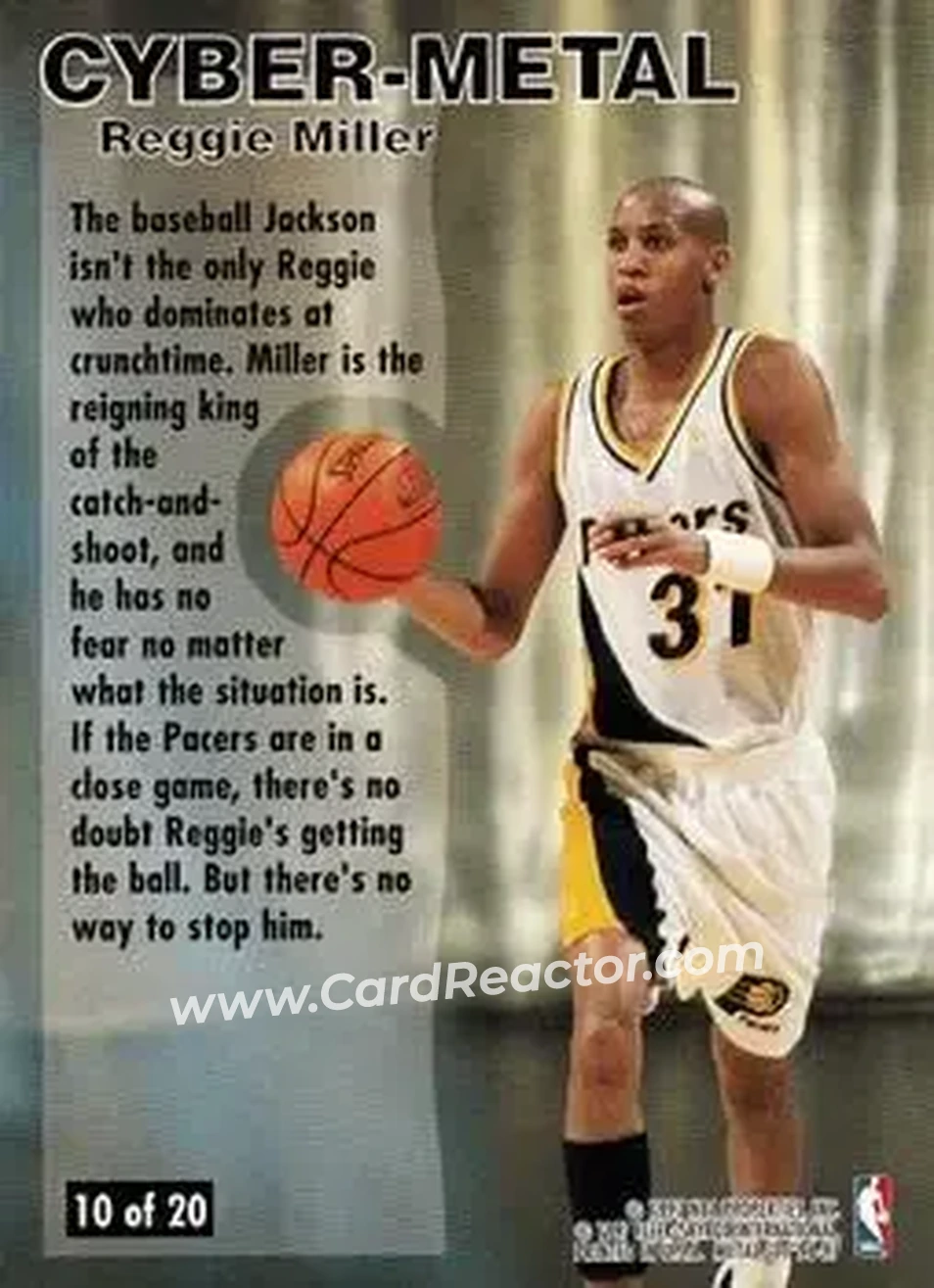 Back of Reggie Miller