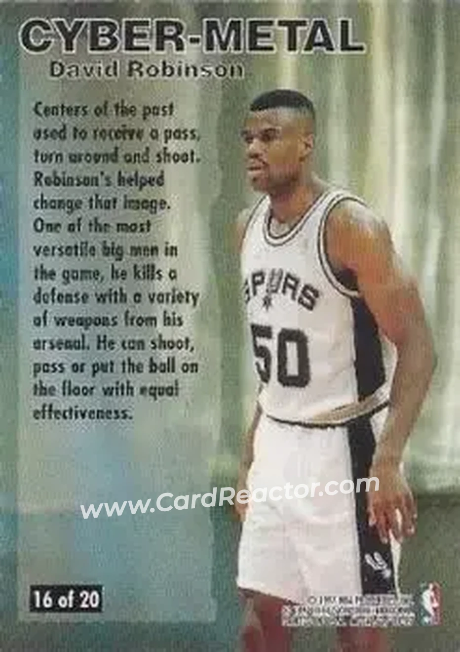 Back of David Robinson