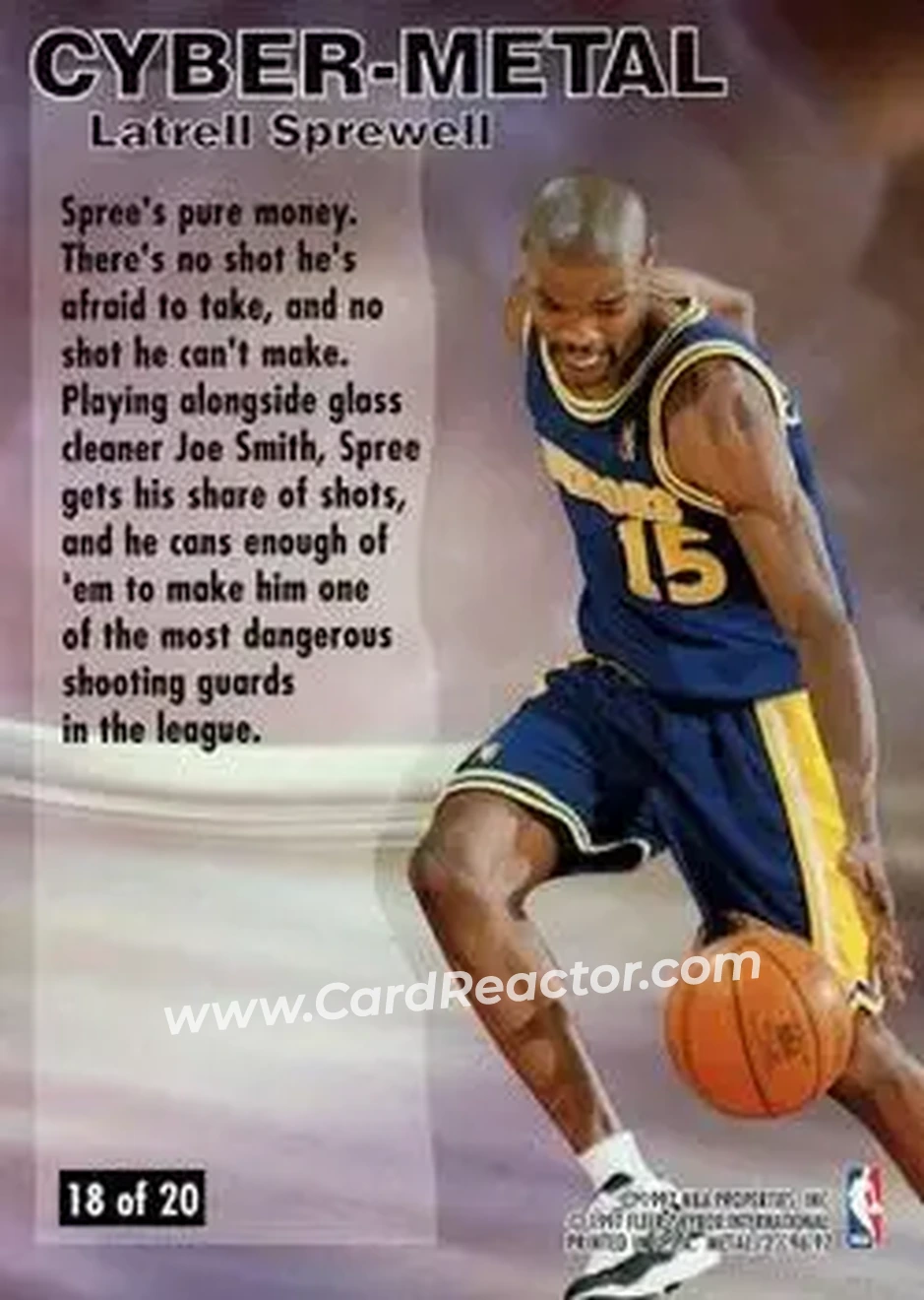 Back of Latrell Sprewell
