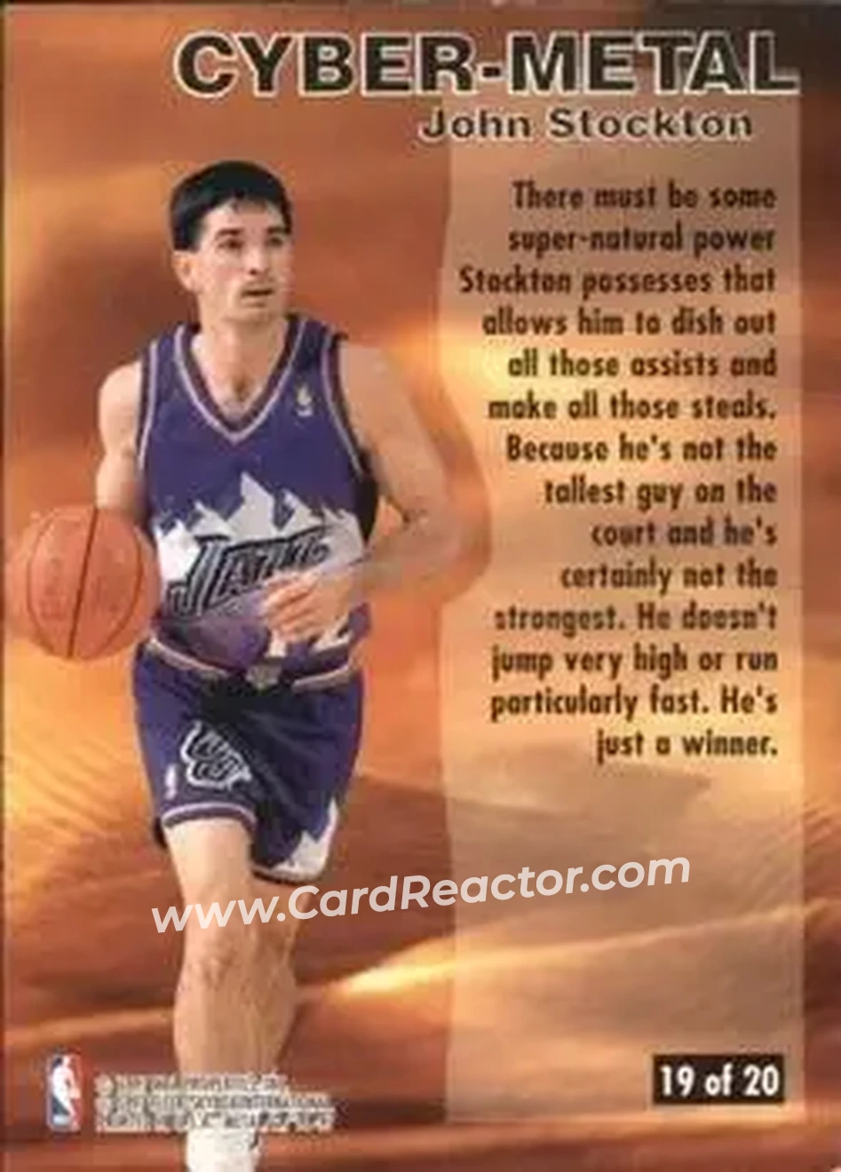 Back of John Stockton