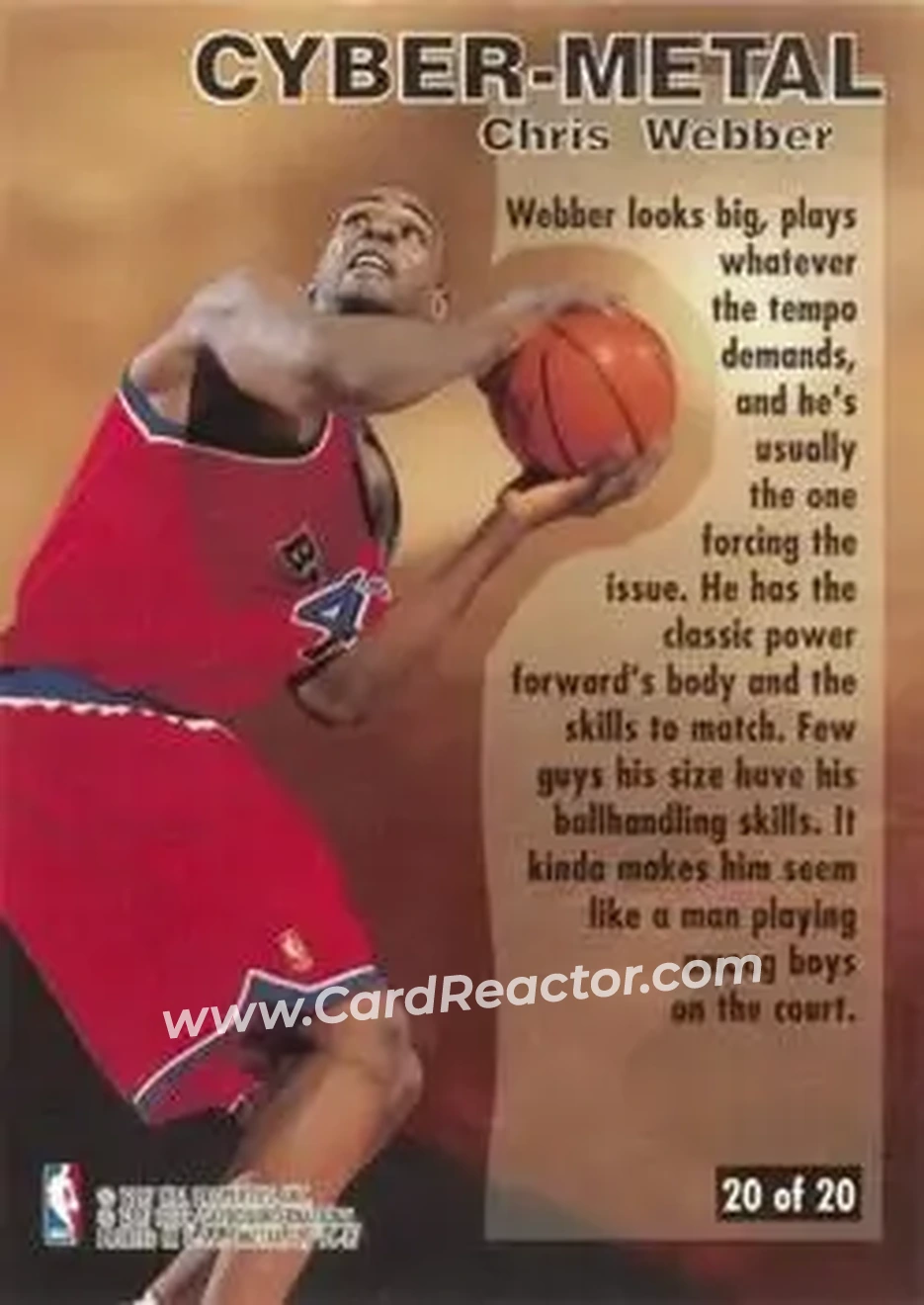 Back of Chris Webber