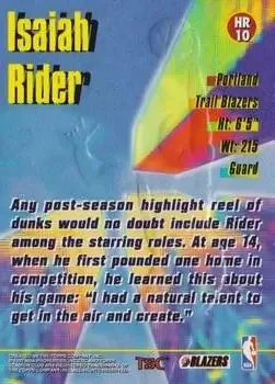 Back of Isaiah Rider