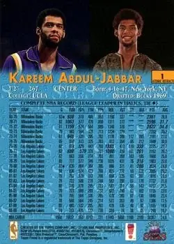 Back of Kareem Abdul-Jabbar