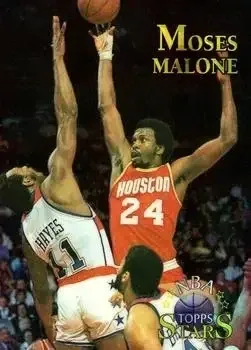 1996-97 Topps Stars #27 Finest Atomic Refractors Moses Malone
