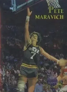 1996-97 Topps Stars #28 Finest Atomic Refractors Pete Maravich