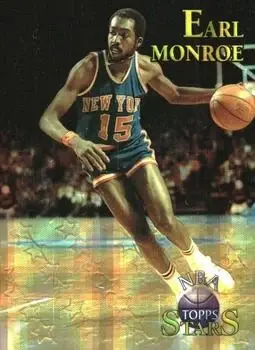 1996-97 Topps Stars - Finest Atomic Refractors #31 - Earl Monroe - New York Knicks - Front