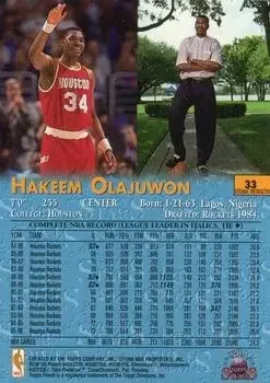 Back of Hakeem Olajuwon
