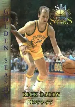 1996-97 Topps Stars - Finest Atomic Refractors #55 - Rick Barry - Golden State Warriors - Front