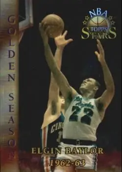 1996-97 Topps Stars - Finest Atomic Refractors #56 - Elgin Baylor - Los Angeles Lakers - Front