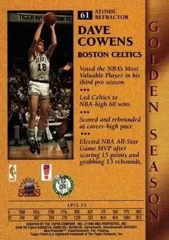 Back of Dave Cowens