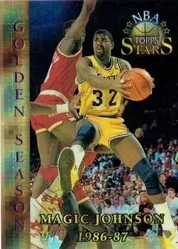 1996-97 Topps Stars #72 Finest Atomic Refractors Magic Johnson