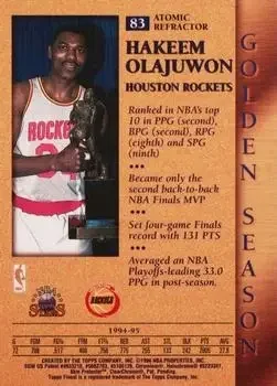 Back of Hakeem Olajuwon